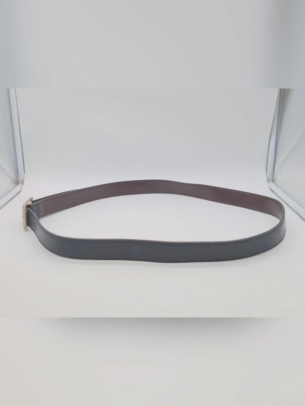 Dickies Black Leather Sz 50  Men's Belt with Silver-Tone Buckle